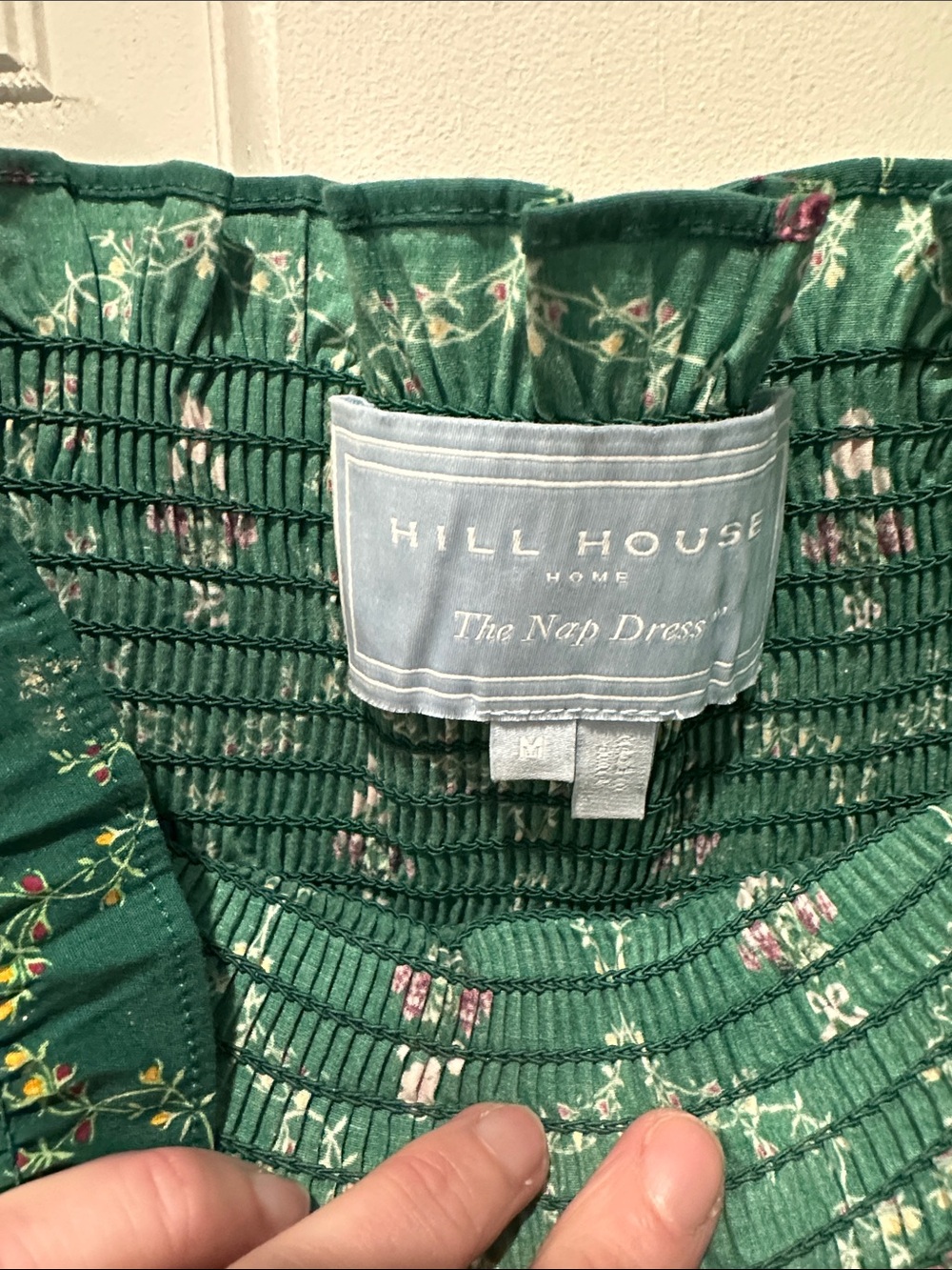 Hill house Green Floral Puff Sleeve Midi Dress - Picture 2 of 4
